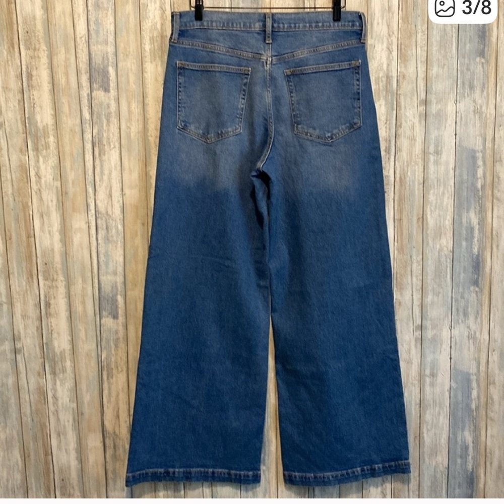 NWOT Gap High Rise Stride Wide-Leg Jeans | Size 31/12R | light/Medium Wash - Picture 3 of 4